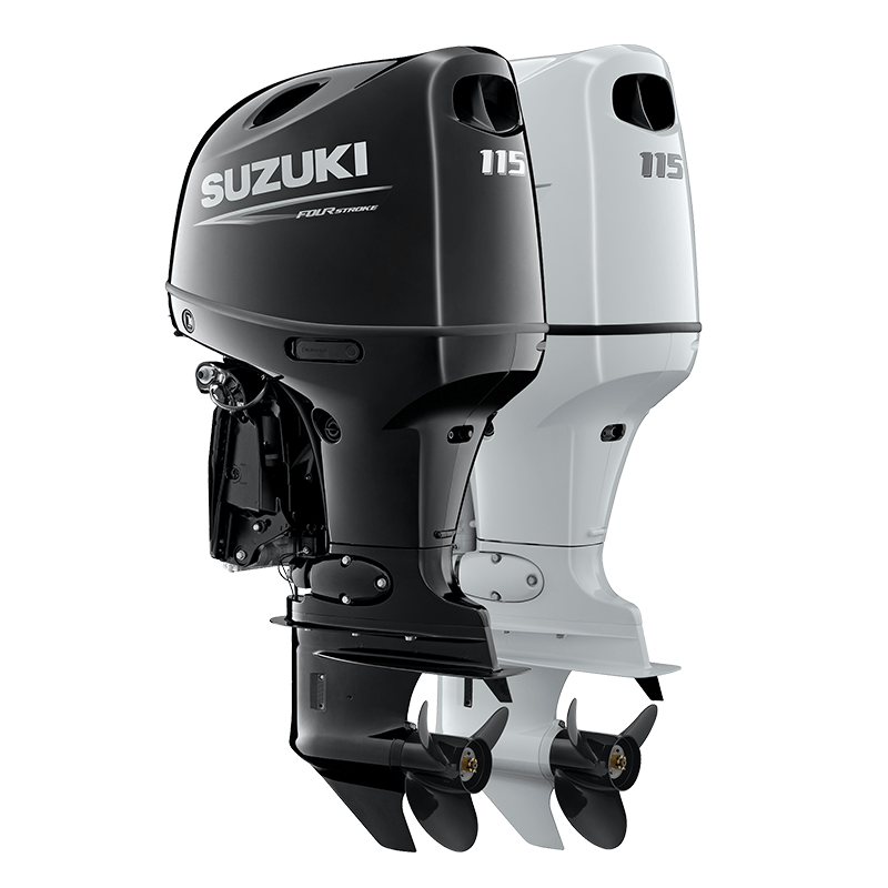 Suzuki 115 HP Outboard DF115BTXZW5 – 25″ Shaft – Power Trim & Tilt – White
